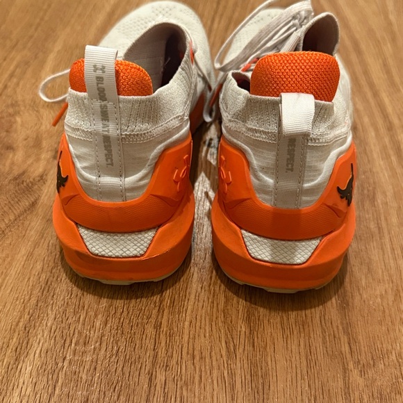 Under Armour White and Orange Sneakers project rock shoes workout running main image 5